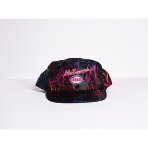 Vintage 90s Esso Rainbow Nylon Embroidered Souvenir Snapback Hat